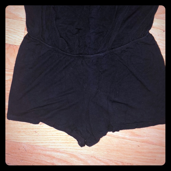 Black Strapless Romper - Picture 3 of 5